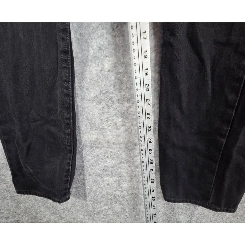 Levi's Men's Button Fly Denim Jeans Black Straight Leg Size 33x32 Classic